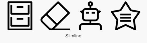 Icon Sets im Grafikstil Slimline